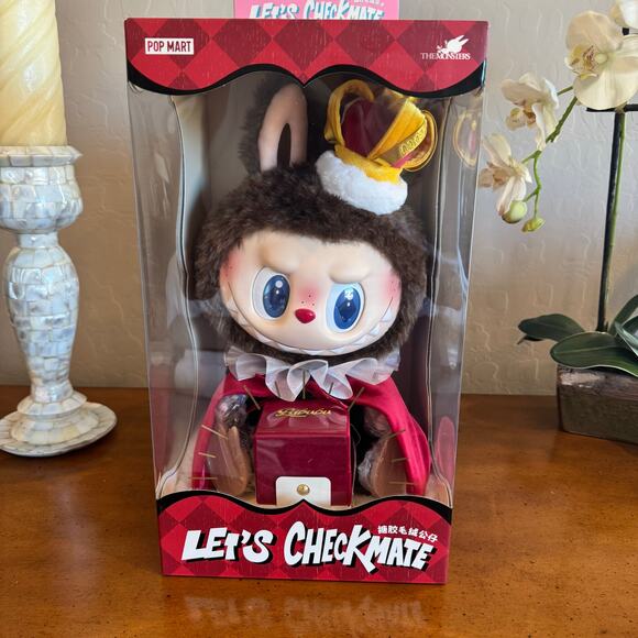 POP MART Labubu Let’s Checkmate Plush Doll & Hanging Card Set NIB - Picture 4 of 17